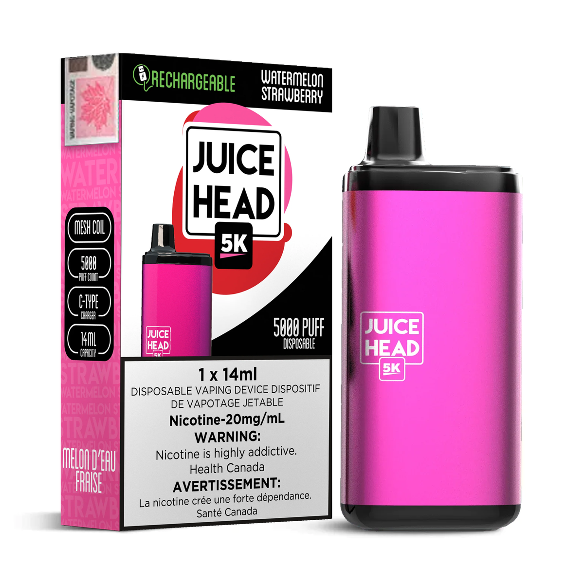 Juice Head 5K - Watermelon Strawberry (14mL) (6783261737015)